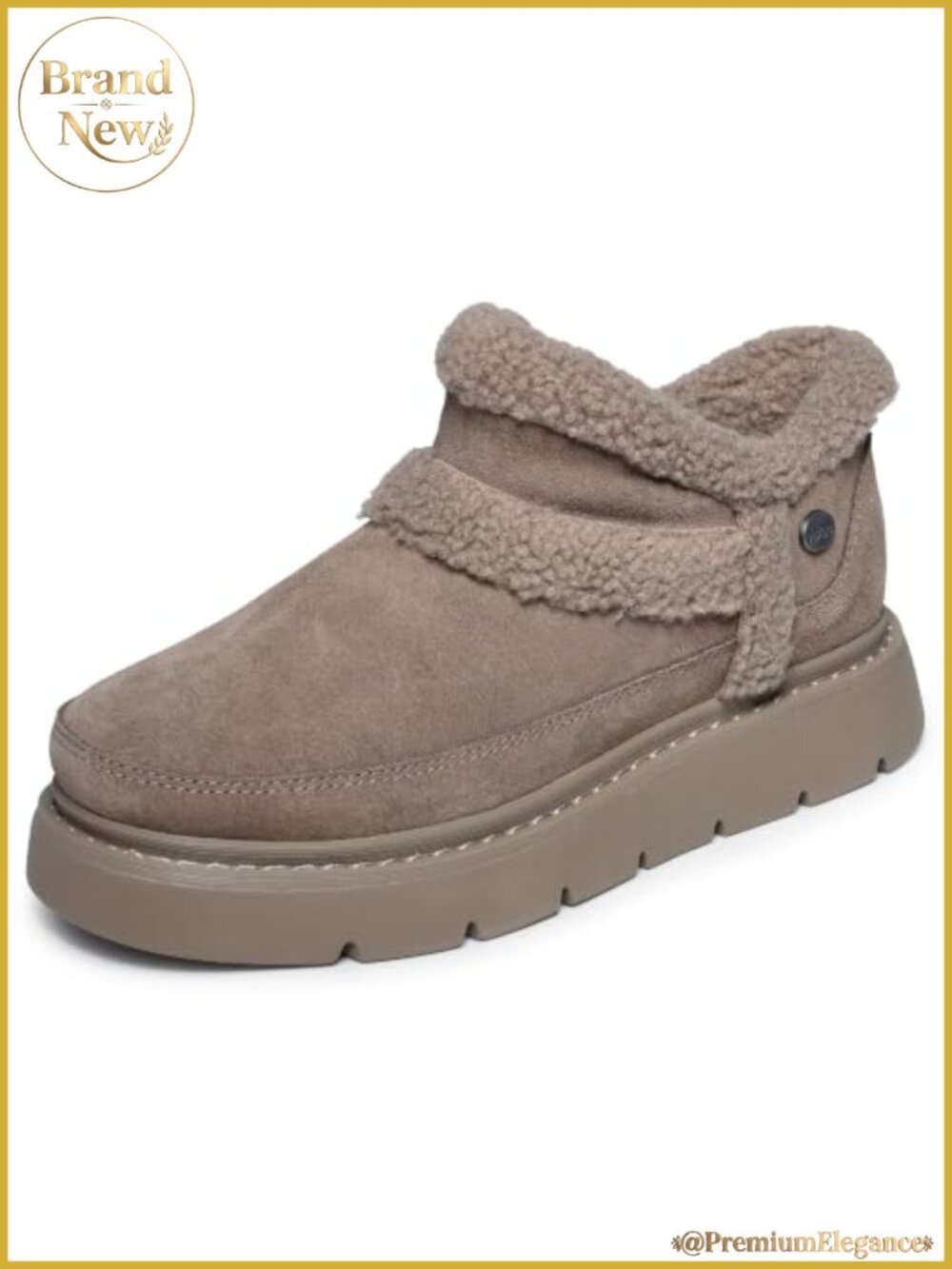Hands Free Slip-Ins Keepsakes Lite Suede Bootie Faux Fur Ankle Boot